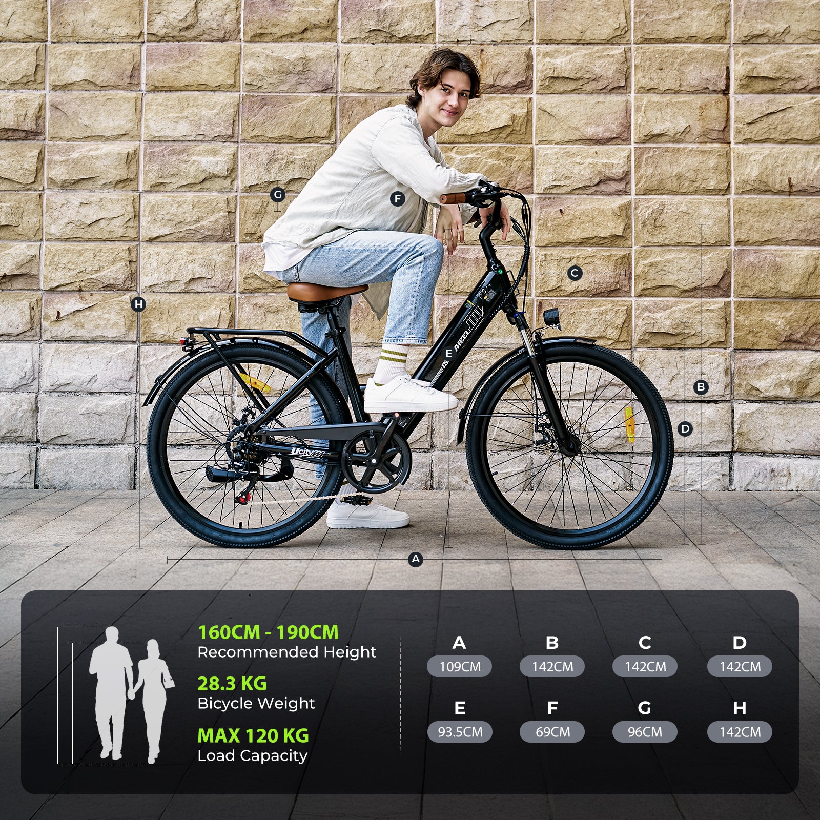 isinwheel Ucitys Electric Cruiser Bike