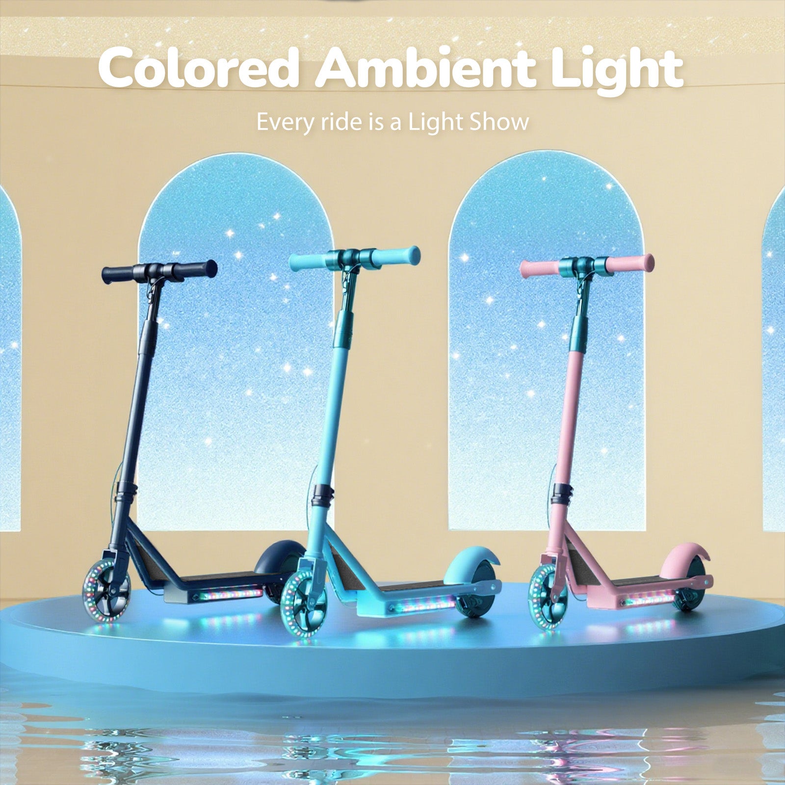 isinwheel S2 Electric Scooter for Kids Ages 6-12