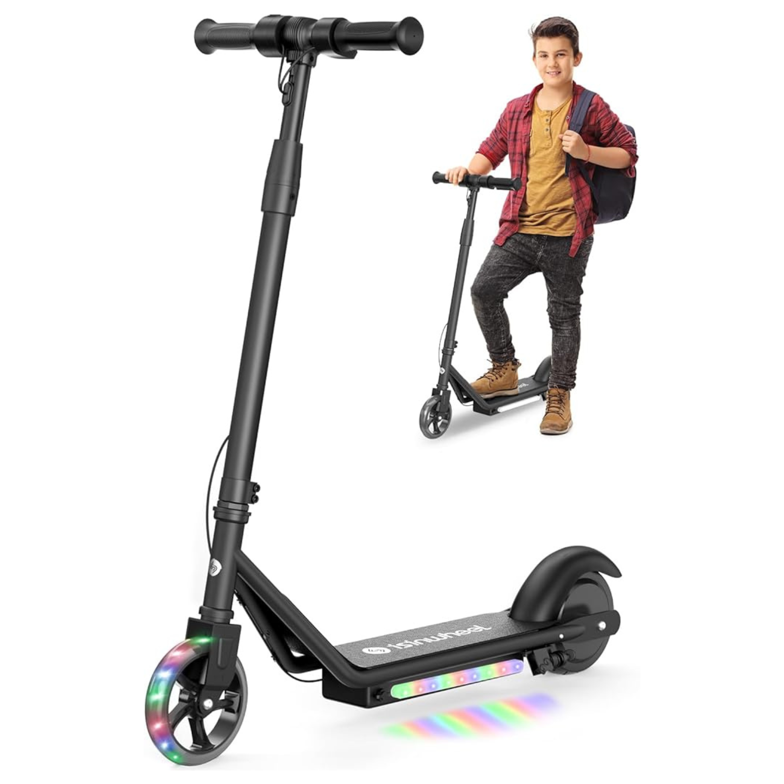 isinwheel S2 Electric Scooter for Kids Ages 6-12