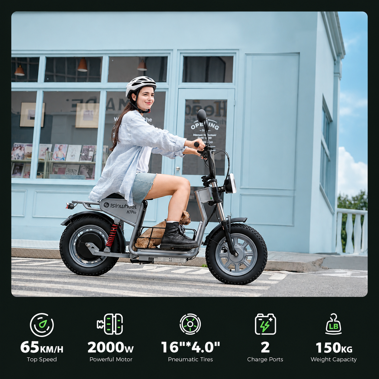 Trottinette électrique haut de gamme isinwheel H7Pro avec siège