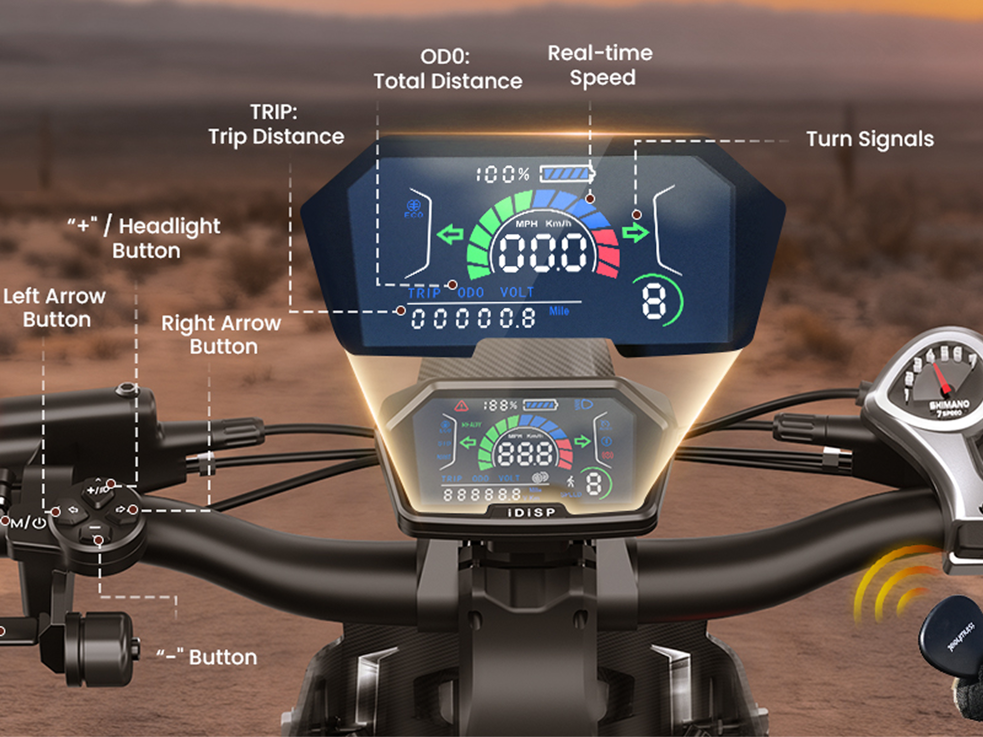 Moto tout-terrain électrique isinwheel R8 3000W
