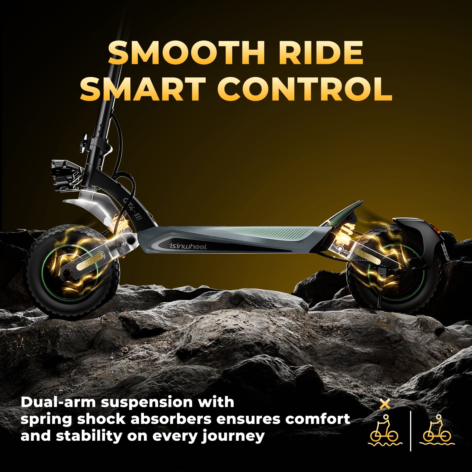 GT4 2400W Dual Motor Off-Road Electric Scooter(🔥 BFCM Sale)