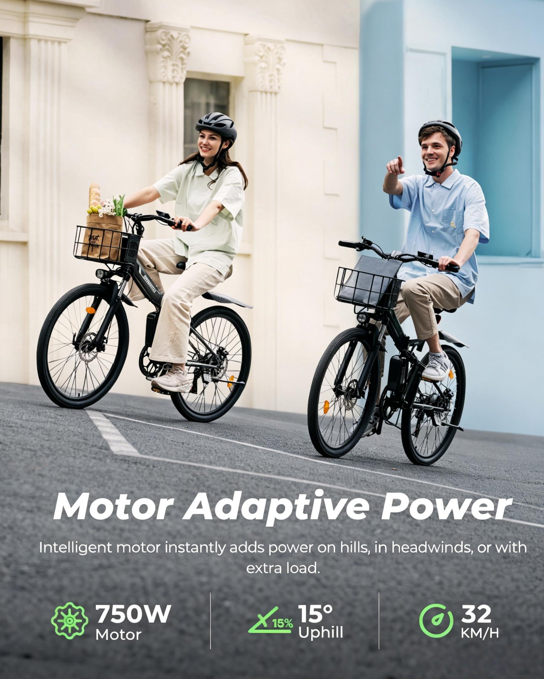 isinwheel M40 Folding Electric Bike with Basket