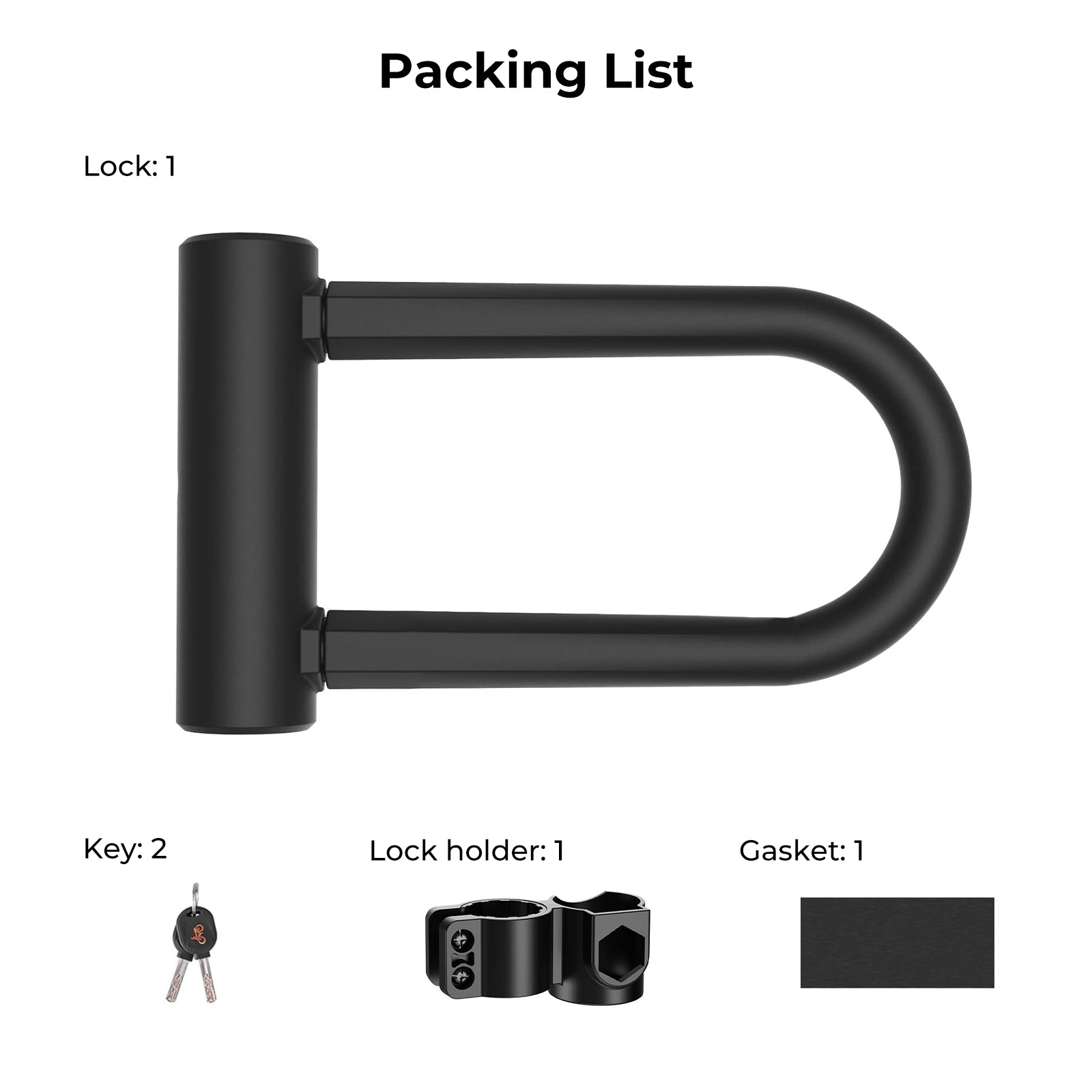 isinwheel Heavy Duty Security U Cable Lock