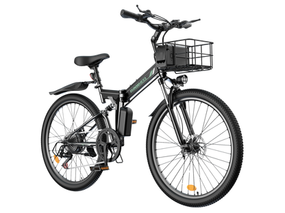 isinwheel M40 Folding Electric Bike with Basket