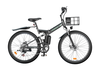 isinwheel M40 Folding Electric Bike with Basket