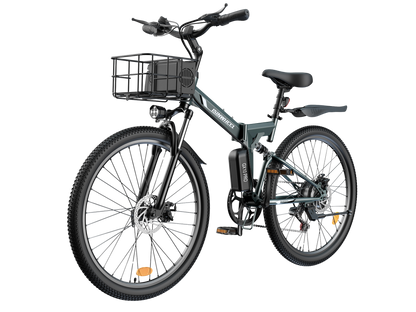 isinwheel M40 Folding Electric Bike with Basket