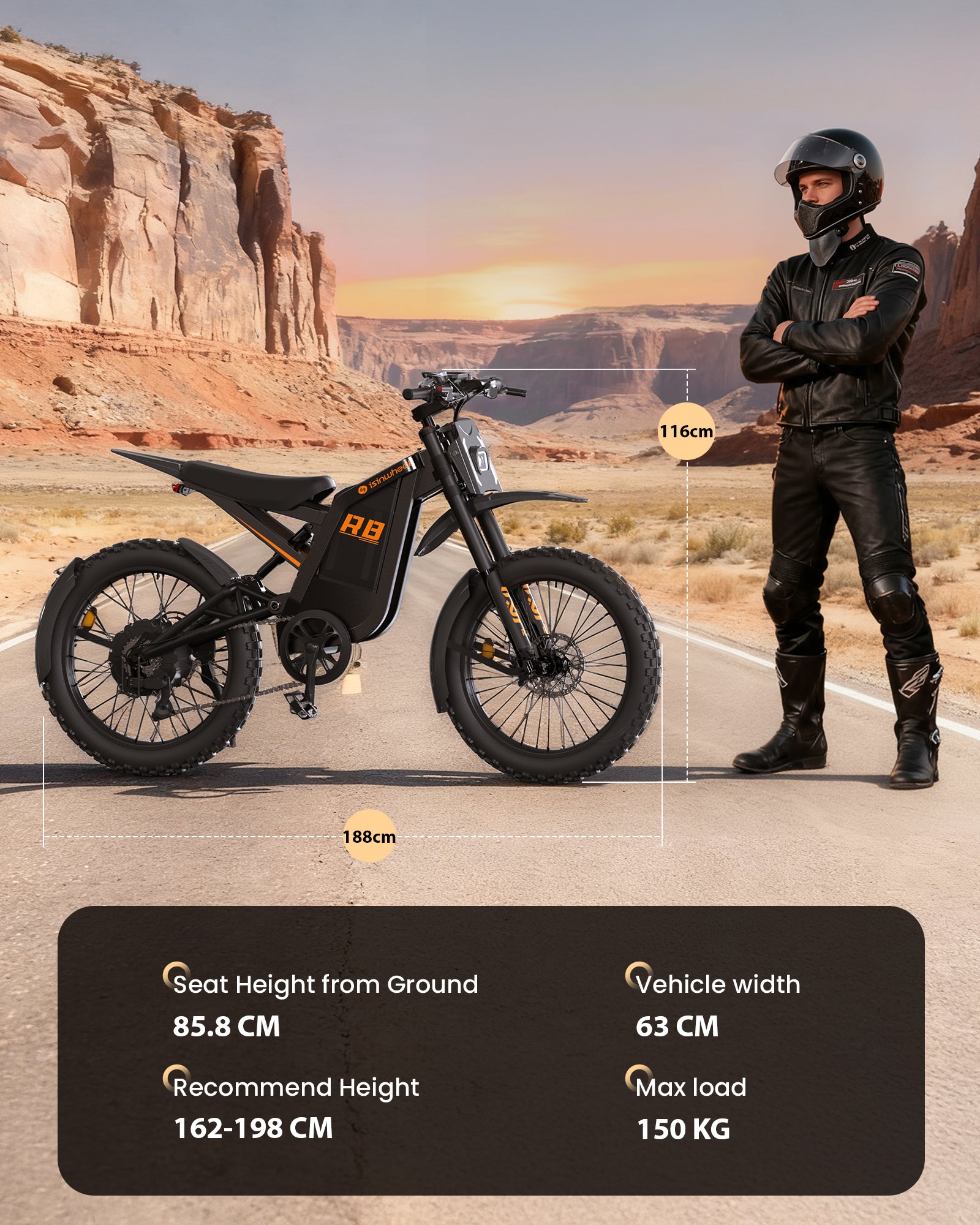 isinwheel R8 3000W Electric Dirt Bike