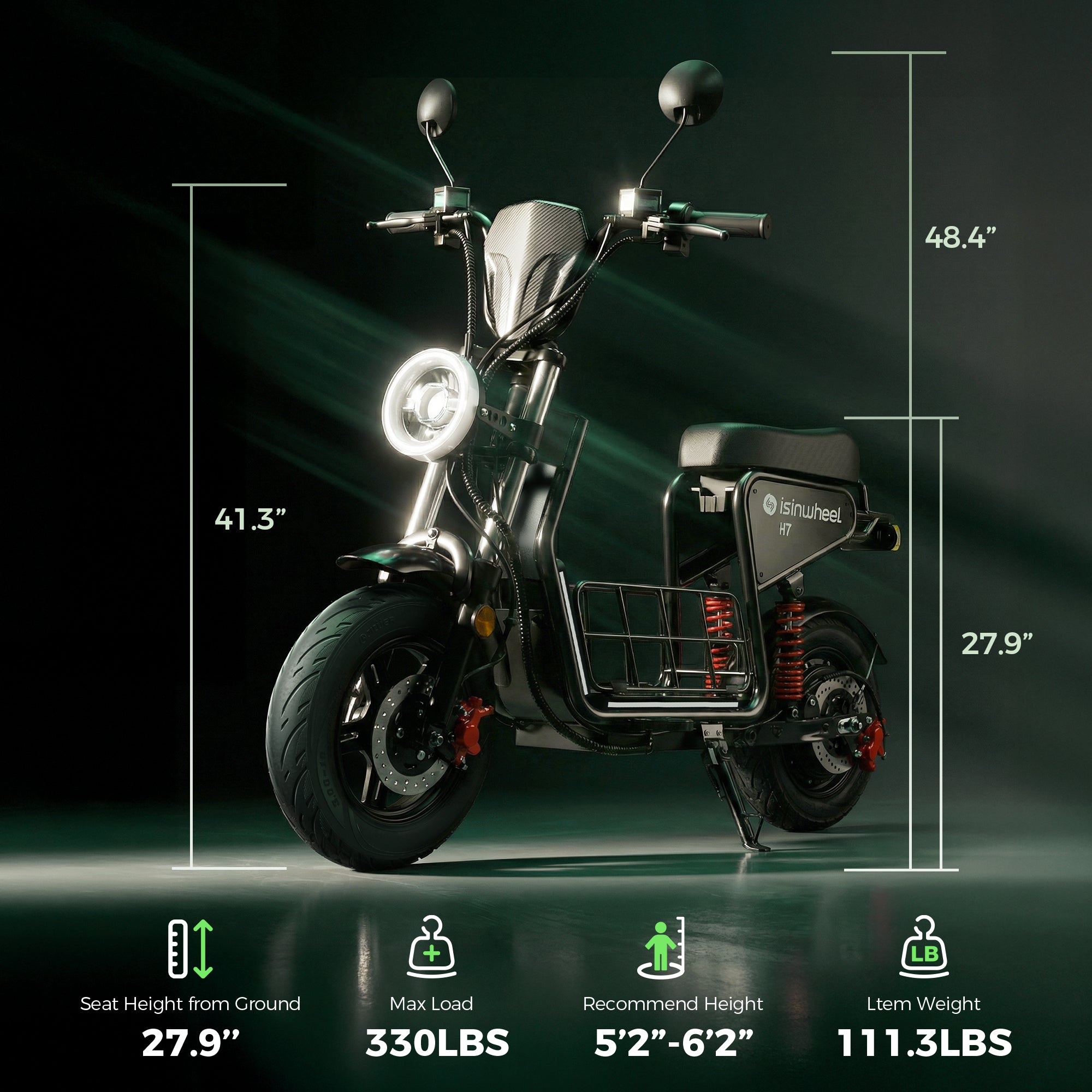 isinwheel H7 Commuting Electric Scooter