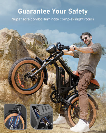 isinwheel R6 Retro Electric Bike  With Battery