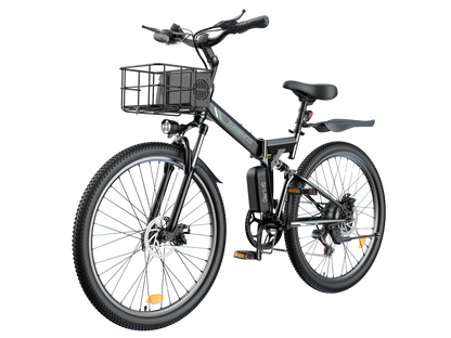 isinwheel M40 Folding Electric Bike with Basket