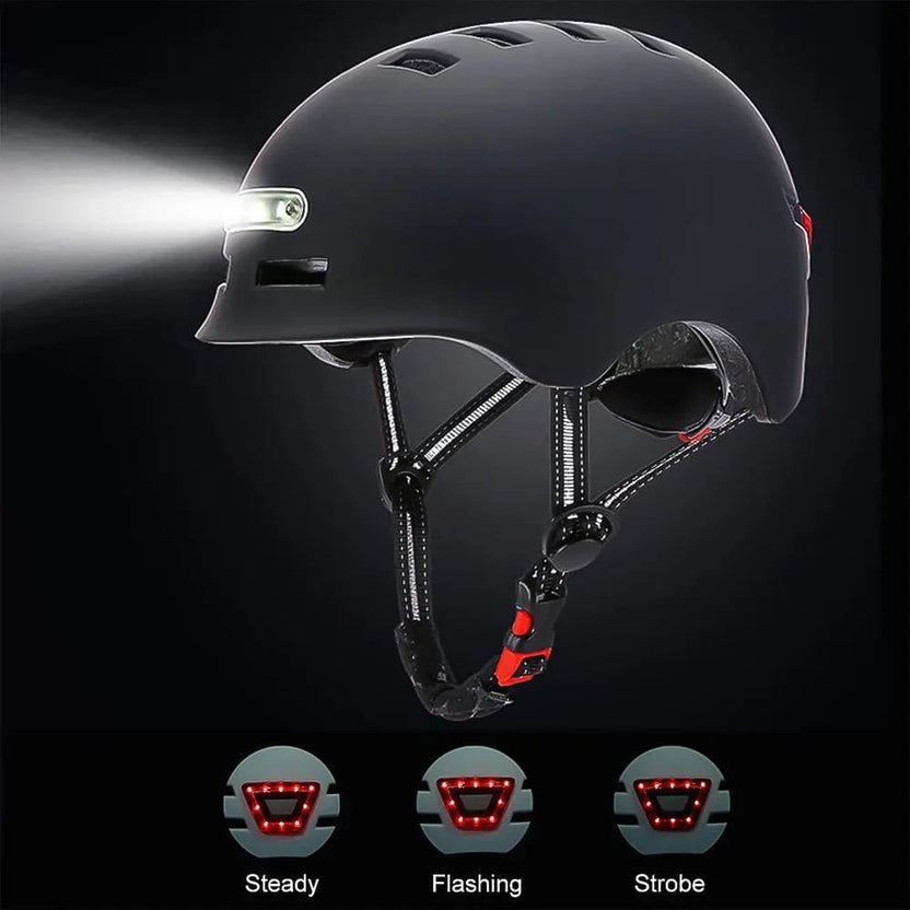 Casque de vélo et de scooter avec lumière LED